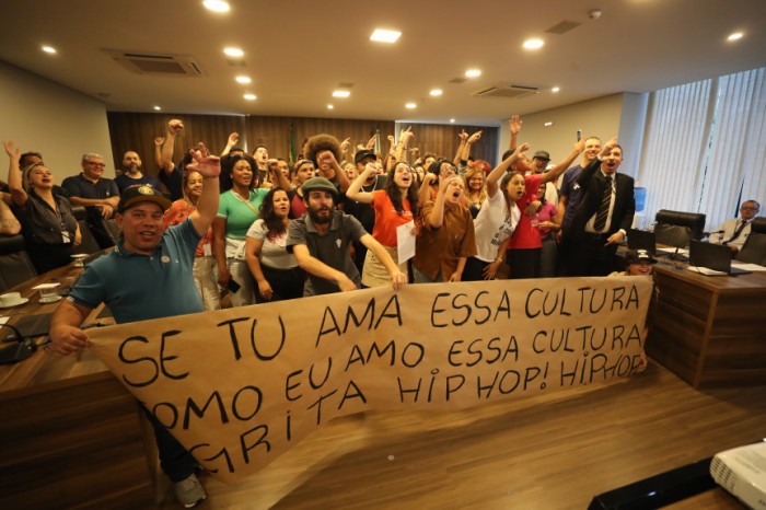 O Auditório Legislativo da Casa foi tomado por jovens que participaram do encontro realizado nesta quinta-feira (13). / Créditos: Orlando Kissner/Alep