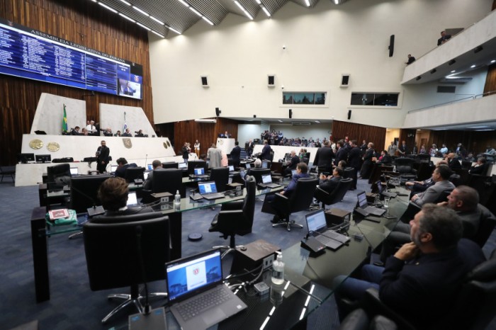 O projeto de lei 478/2022, da deputada Cristina Silvestri (PSDB), passou em terceiro turno de votação na sessão plenária desta quarta-feira (19). / Créditos: Orlando Kissner/Alep