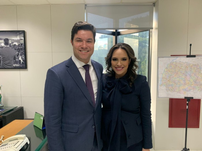 A deputada estadual Maria Victoria (PP) e o secretário estadual do Planejamento, Guto Silva. / Créditos: Divulgação
