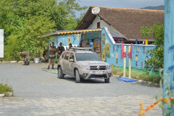 Creche Cantinho Bom Pastor, onde ocorreu ataque que vitimou quatro crianças, em Blumenau - (Foto: Eduardo Valente/Governo de Santa Catarina)