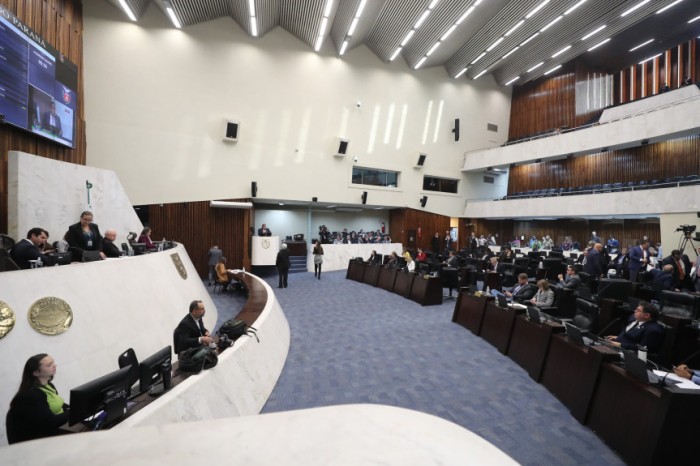 Os projetos de lei avançaram em primeiro turno na sessão plenária desta terça-feira (17). / Créditos: Orlando Kissner/Alep