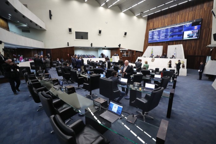 As inciativas do Poder Executivo encaminhadas à Assembleia transferem imóveis usados para a prestação de serviços públicos municipais e foram votadas em primeira discussão. / Créditos: Valdir Amaral/Alep
