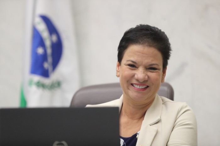 A deputada Marli Paulino (SD) assina a proposta juntamente com o deputado Goura (PDT). / Créditos: Orlando Kissner/Alep