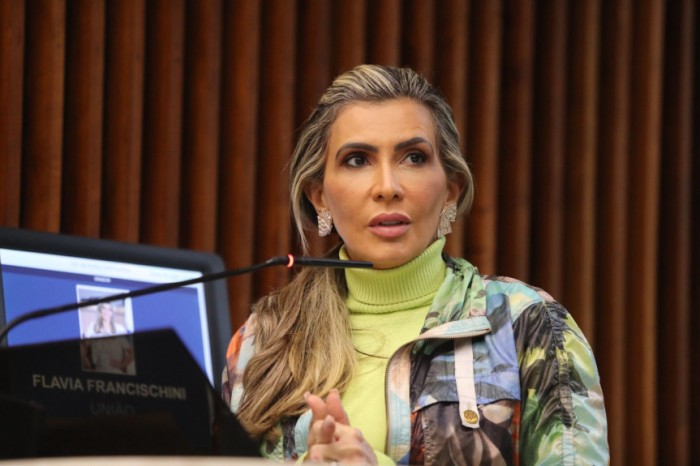 “Solicitei a melhoria da infraestrutura física das escolas públicas com a inserção de espaços exclusivos para os autistas, e salas multifuncionais para estudantes com necessidades especiais”, afirmou Flávia. / Créditos: Orlando Kissner/Alep
