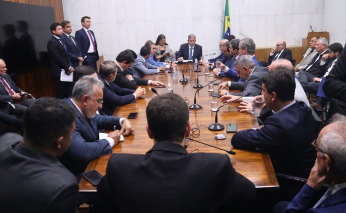 Arthur Lira recebeu prefeitos na terça-feira para discutir a reforma tributária - (Foto: Marina Ramos/Câmara dos Deputados)