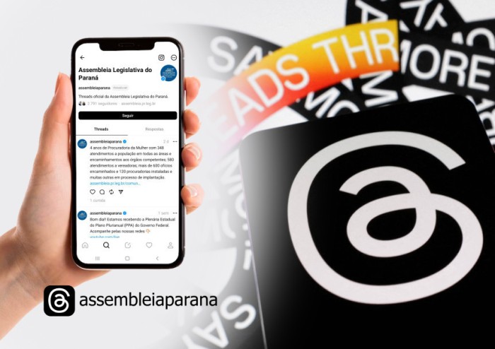Este é o novo canal de informação da Assembleia sobre as atividades parlamentares, criando mais um canal de interação ágil e transparente. A instituição pode ser encontrada na @assembleiaparana/. / Créditos: Arte: Vinícius Leme/Alep