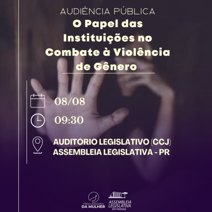  / Créditos: Arte: Procuradoria da Mulher da Assembleia Legislativa