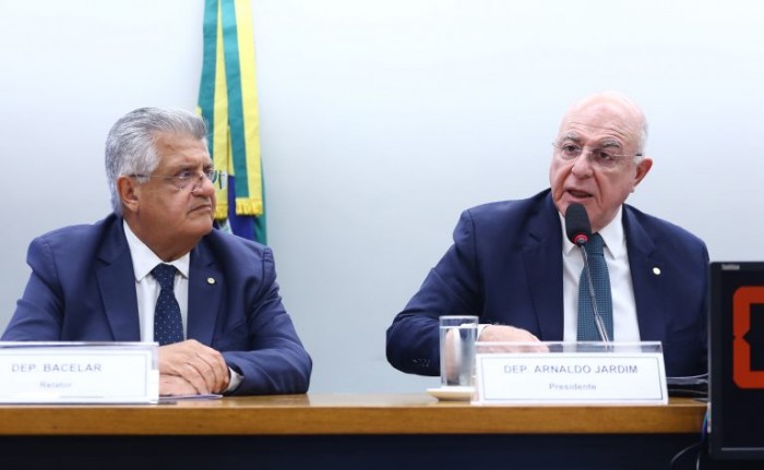 Deputados Bacelar e Arnaldo Jardim em audiência da comissão - (Foto: Vinicius Loures / Câmara dos Deputados)
