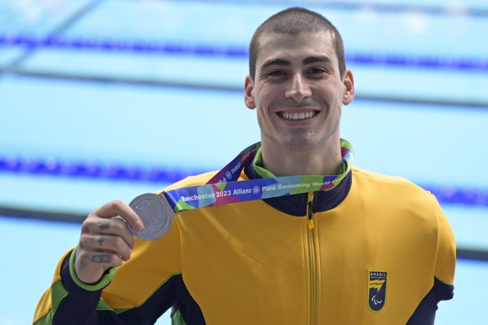 Mundial de natação paralimpica, Manchester (ING), Talisson Glock durante as finais (Foto: Douglas Magno / CPB)
