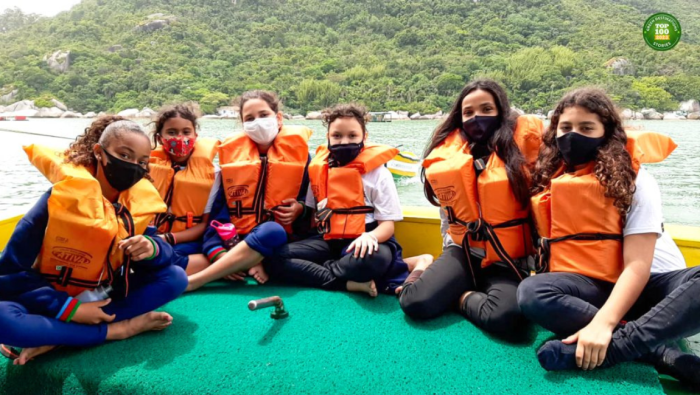 Projeto “Escola do Mar” em Bombinhas (SC). Crédito: Prefeitura de Bombinhas (SC)